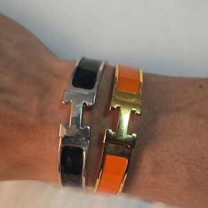 Stylish Silver and Gold Wearable Bracelet Set Sold As Pair